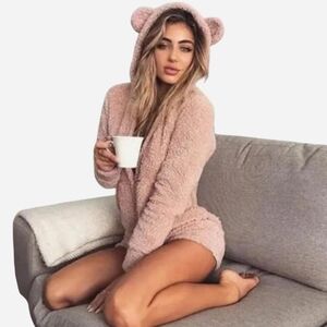 Pink Bear Onesie Romper